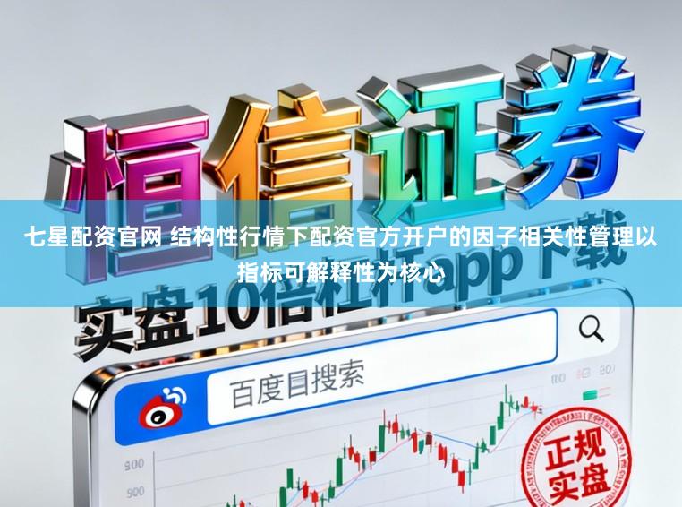 七星配资官网 结构性行情下配资官方开户的因子相关性管理以指标可解释性为核心